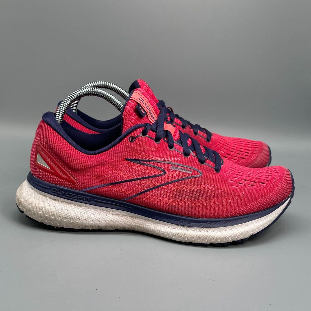 Brooks Glycerin 19 Women's 9.5 Barberry Pink Athletic Sneakers Lace-Up Low Top